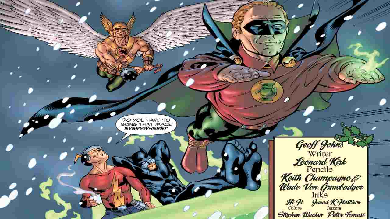 A Golden Age Christmas Reunion with the Justice Society and Santa's Surprise Identity